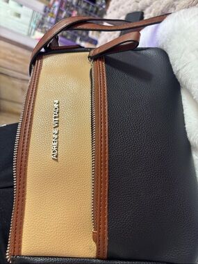 Adrienne Vittadini Black, Tan and Cream Men's Messenger Bag